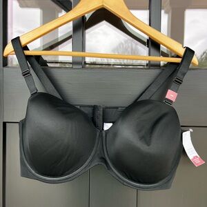 Cacique Lane Bryant 44D Multi Way Strapless Black Full Coverage Bra